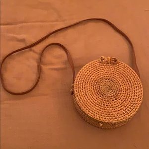 woven circle bag